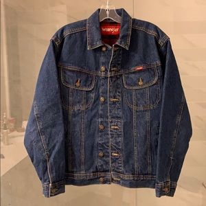 New | Wrangler plaid lined denim jacket